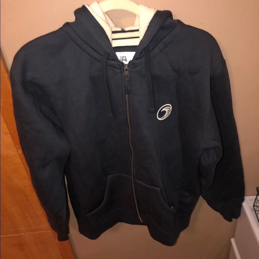 Zen Island Santa Cruz fuzzy zip up